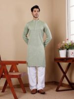 Pastel Green Color Kurta Payjama