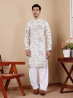 Light Green Tie Dye Color Kurta Payjama