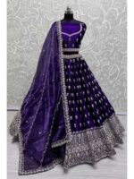 Purple Color Burburry Lehenga Choli