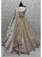 Cream Color Burburry Lehenga Choli