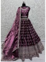 Mouve Color Burburry Lehenga Choli