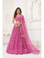 Pink Color Butterfly Net Lehenga Choli