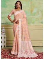 Peach Color Cotton Saree