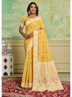 Yellow Color Cotton Saree