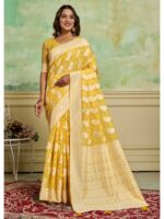 Yellow Color Cotton Saree