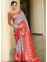 Purple Color Crepe Saree