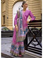 Purple Color P V Silk Saree