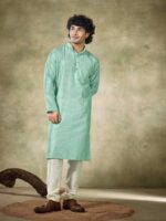Sea Green Color Kurta Payjama