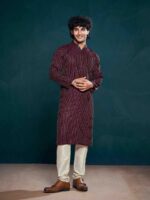 Wine Color Kurta Payjama