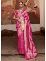 Pink Color Banarasi Silk Saree