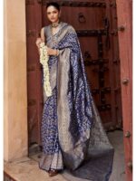 Blue Color Banarasi Silk Saree