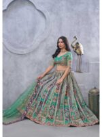 Green Color Organza Silk Lehenga Choli