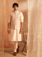 Peach Color Koti Kurta Payjama