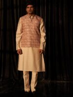 Brown Color Koti Kurta Payjama