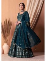 Teal Color Georgette Lehenga Choli