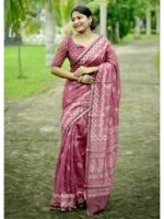 Red Color Cotton Saree
