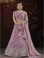 Voilet Color Chinon Lehenga Choli