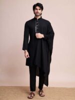 Black Color Kurta Payjama with Dupatta