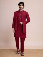 Maroon Color Kurta Payjama with Dupatta