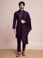 Purple Color Kurta Payjama with Dupatta