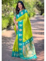 Green Color Soft Silk Saree