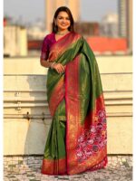 Green Color Jari Tissue Saree