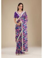 Blue Color Georgette Saree