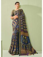 Blue Color P V Georgette Saree