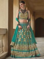 Sea Green Color Smooth Silk Lehenga Choli