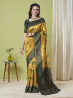 Yellow Color Banarasi Silk Saree