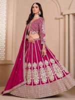 Pink Color Shimmer Silk Lehenga Choli