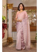 Lavender Color Organza Saree