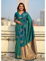 Rama Color Soft Silk Saree