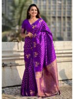 Purple Color Soft Silk Saree
