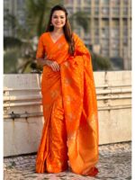 Orange Color Soft Silk Saree