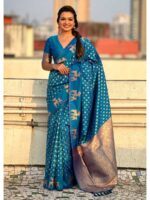 Blue Color Soft Silk Saree