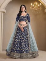 Blue Color Art Silk Lehenga Choli