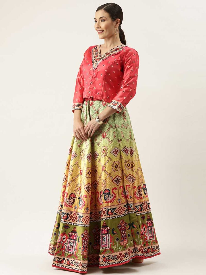 Multy Color Satin Silk Lehenga Choli - Image 3