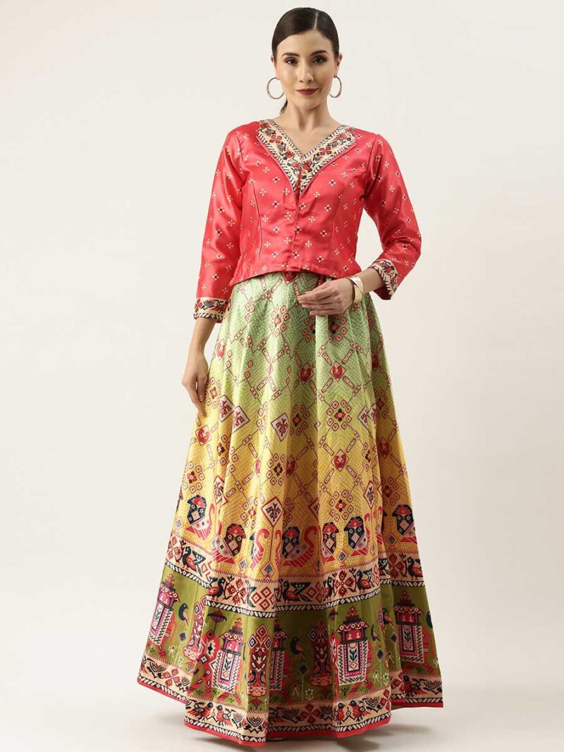 Multy Color Satin Silk Lehenga Choli