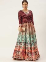 Multy Color Satin Silk Lehenga Choli