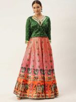 Multy Color Satin Silk Lehenga Choli