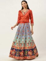 Multy Color Satin Silk Lehenga Choli