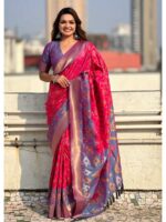 Pink Color Patola Silk Saree
