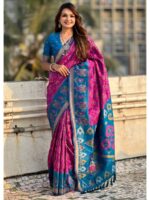 Purple Color Patola Silk Saree
