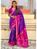 Royal Blue Color Patola Silk Saree