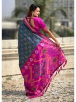 Rama Color Patola Silk Saree