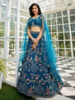 Blue Color Net Lehenga Choli