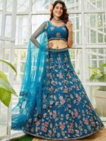Blue Color Net Lehenga Choli