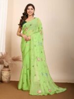 Green Color Georgette Saree
