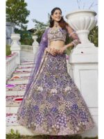 Purple Color Net Lehenga Choli